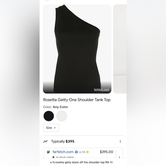 Rosetta Getty One Shoulder Tank Top - Picture 4 of 7